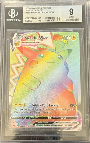 Pikachu V MAX - Beckett Graded 9
